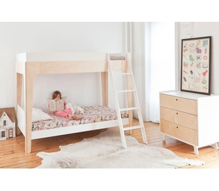 Perch Bunk Bed White/Birch - Oeuf NYC